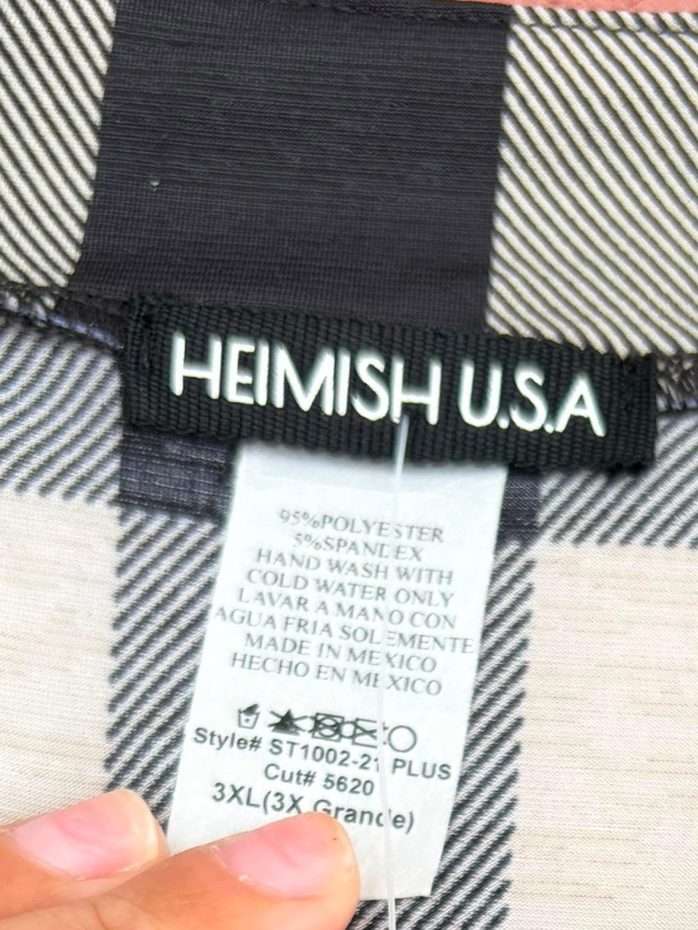 HEIMISH USA Black Plaid Tunic with Red Accents - Picture 3 of 3
